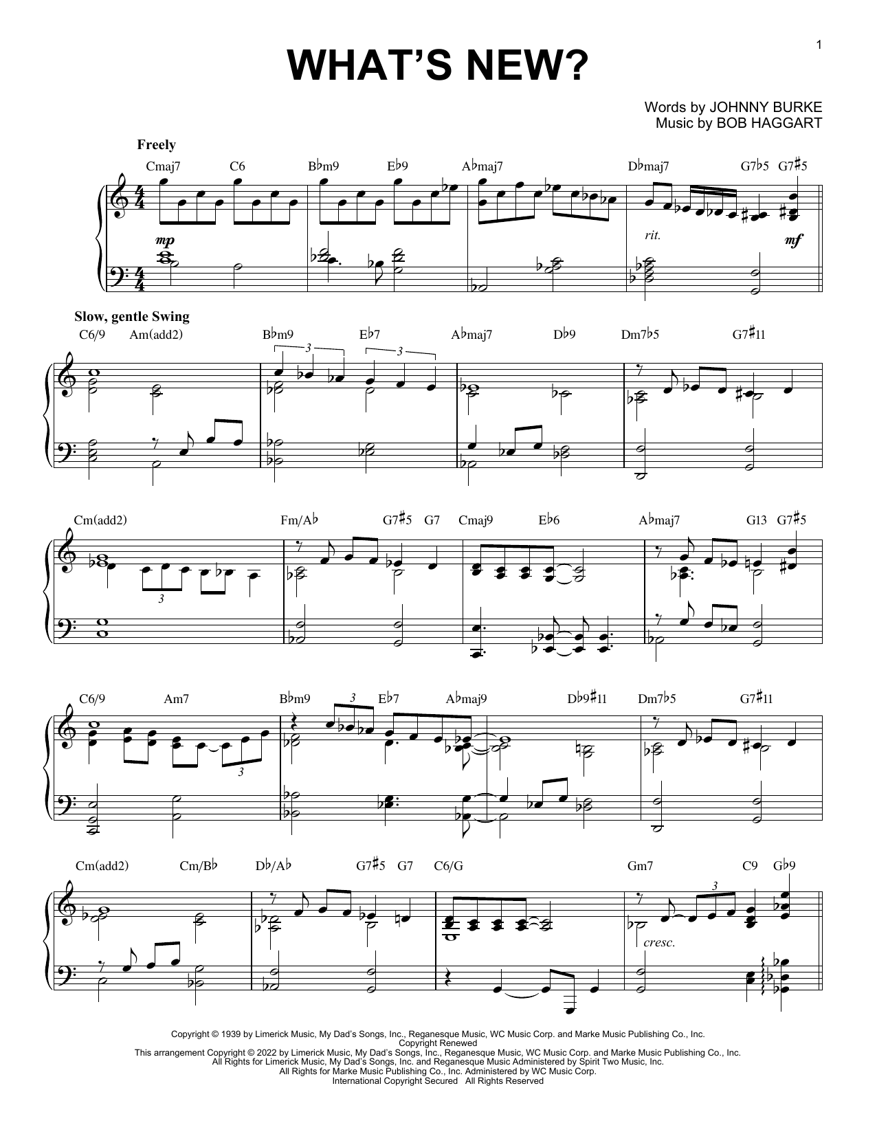 Produktbild zu: What's New? [Jazz version] (arr. Brent Edstrom)