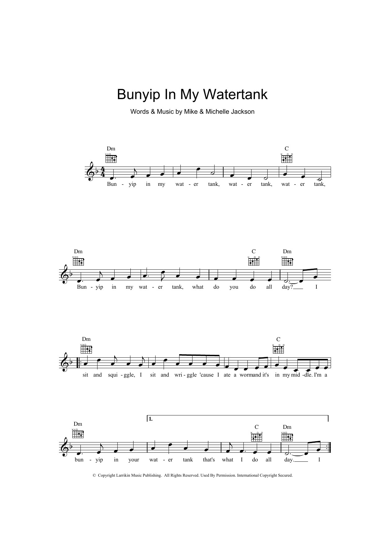 Product picture to: Bunyip In My Water Tank