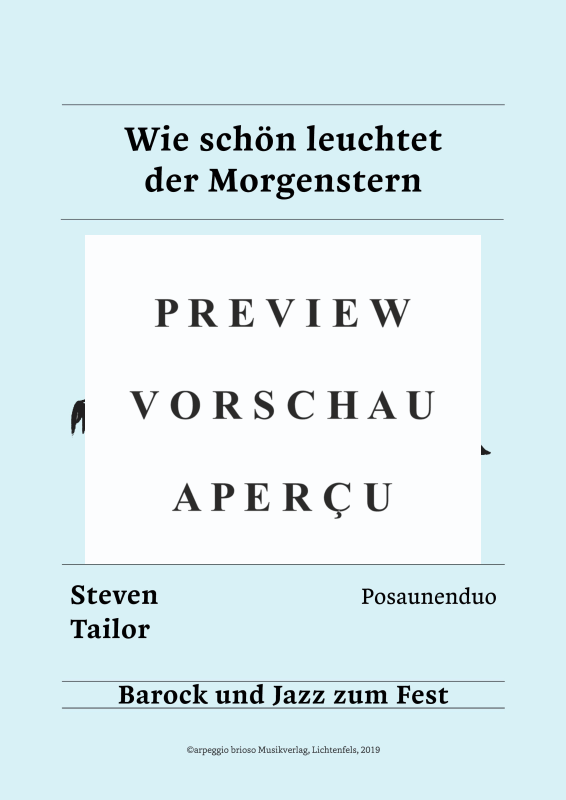 Produktgalerie: Seite 2 von 9 Wie schön leuchtet der Morgenstern - aus dem Album Barock und Jazz zum Fest, , Posaunen Duett