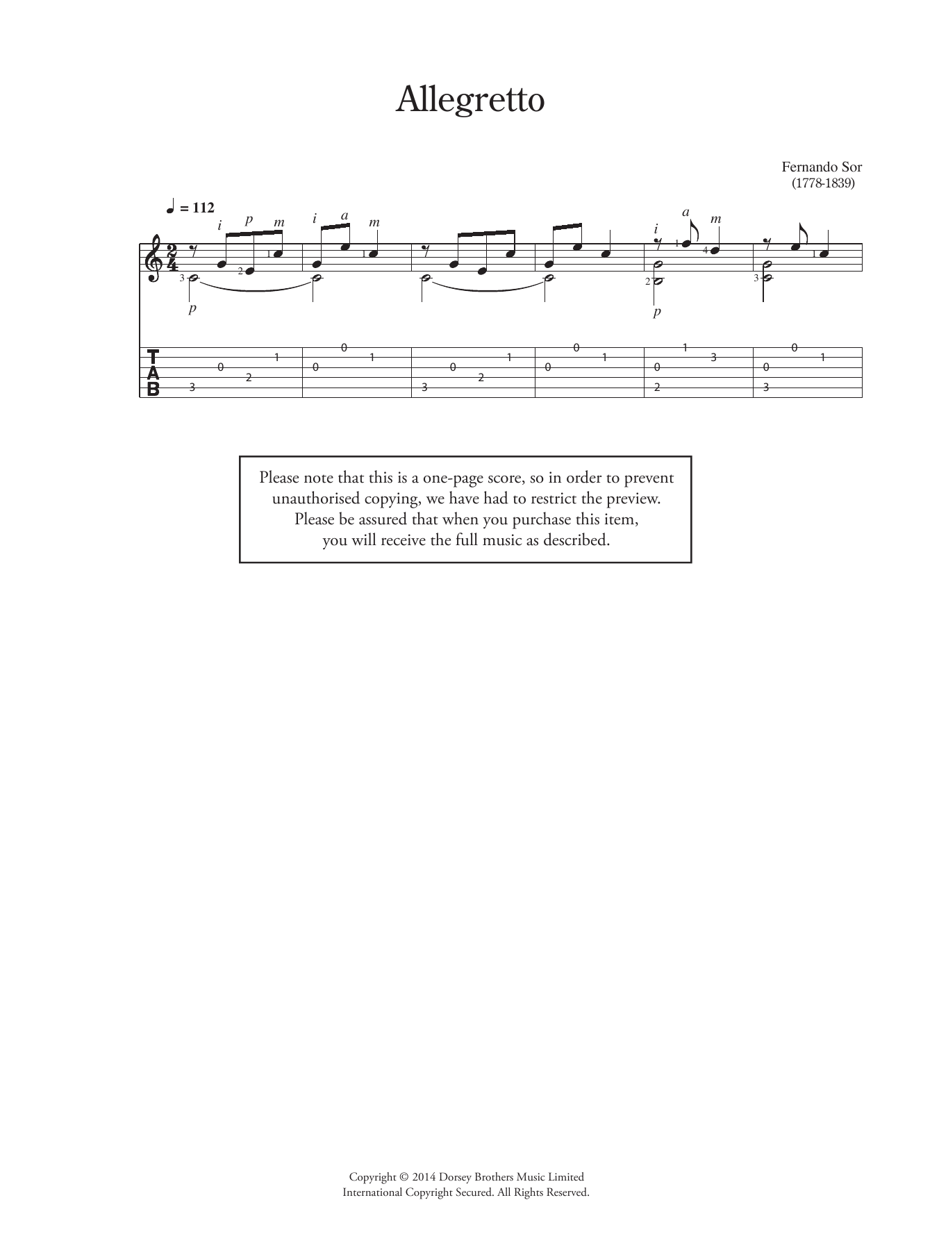Produktbild zu: Allegretto