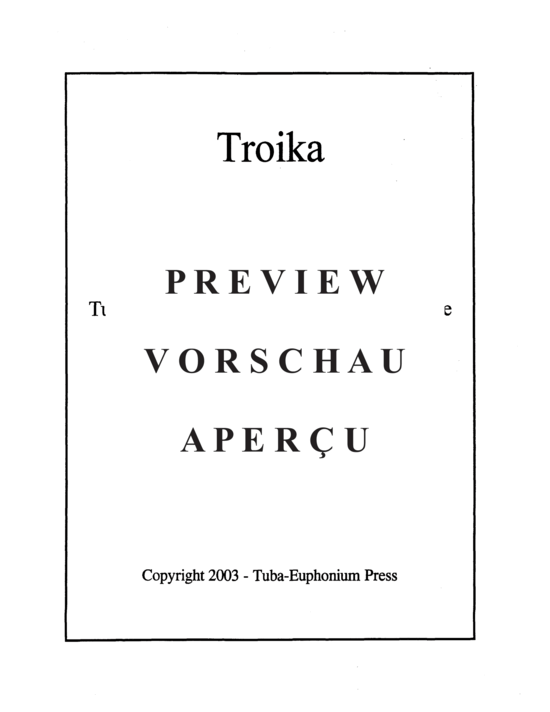 Product gallery: Page 3 of 21 Troika , , (Tuba Quartett EETT + opt. Percussion)