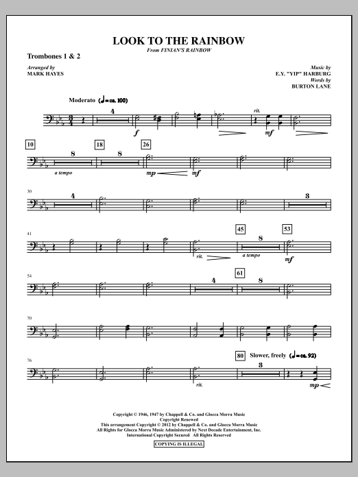 Product picture to: Look To The Rainbow - Trombone 1 & 2