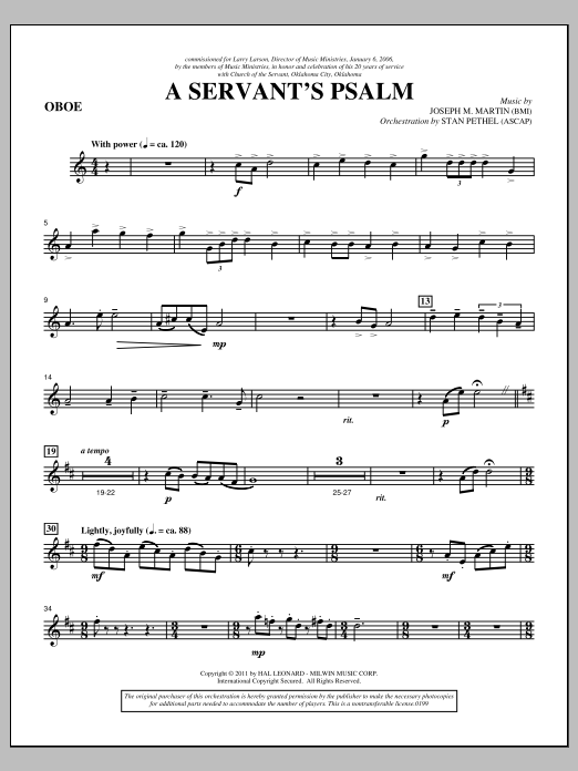 Product picture to: A Servant's Psalm - Oboe