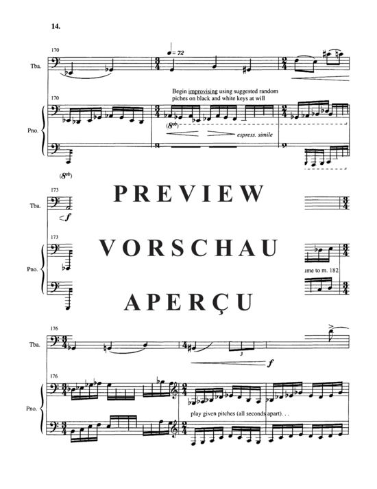 Produktgalerie: Seite 18 von 21 Deep Calls to Deep (At the Thunder of Your Waterspouts) , , Tuba und Klavier