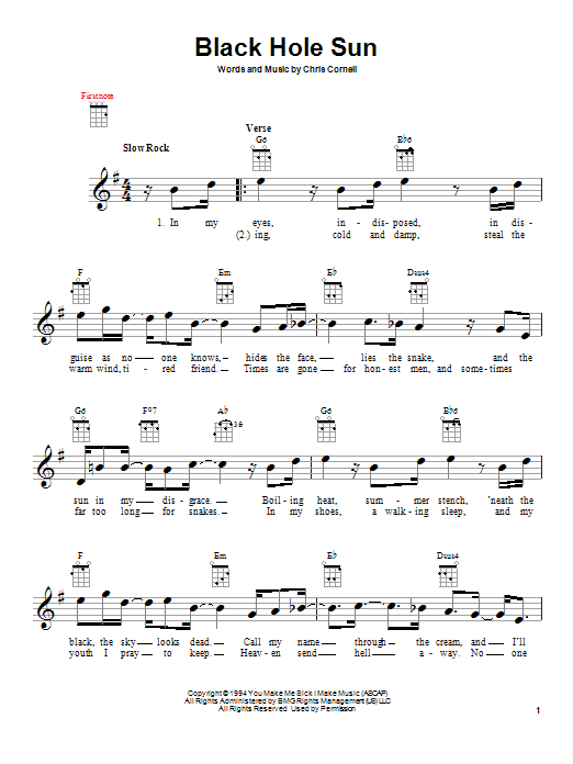 Product gallery: Page 1 of 1 Black Hole Sun, Soundgarden