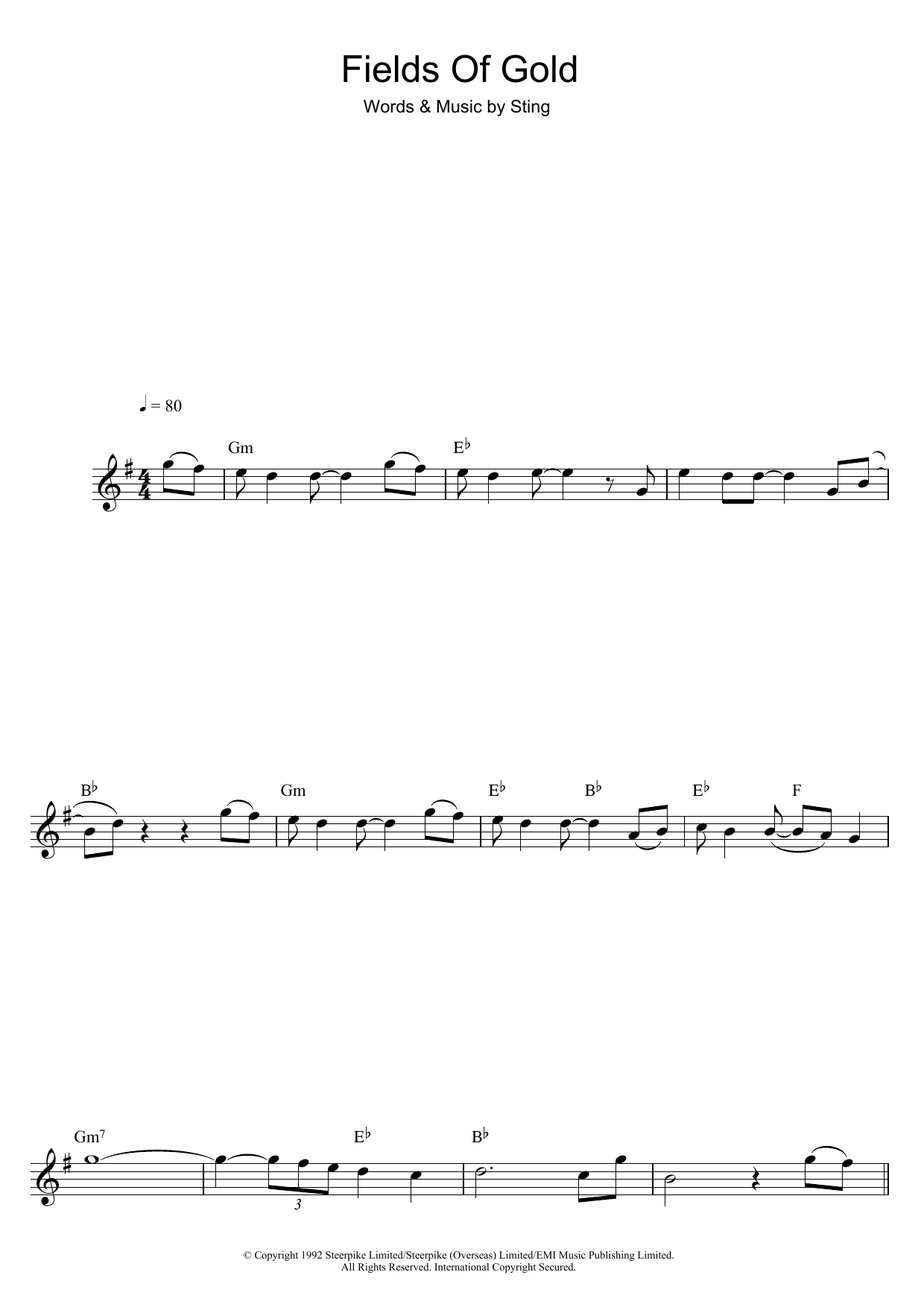 Product gallery: Page 1 of 1 Fields Of Gold, Sting