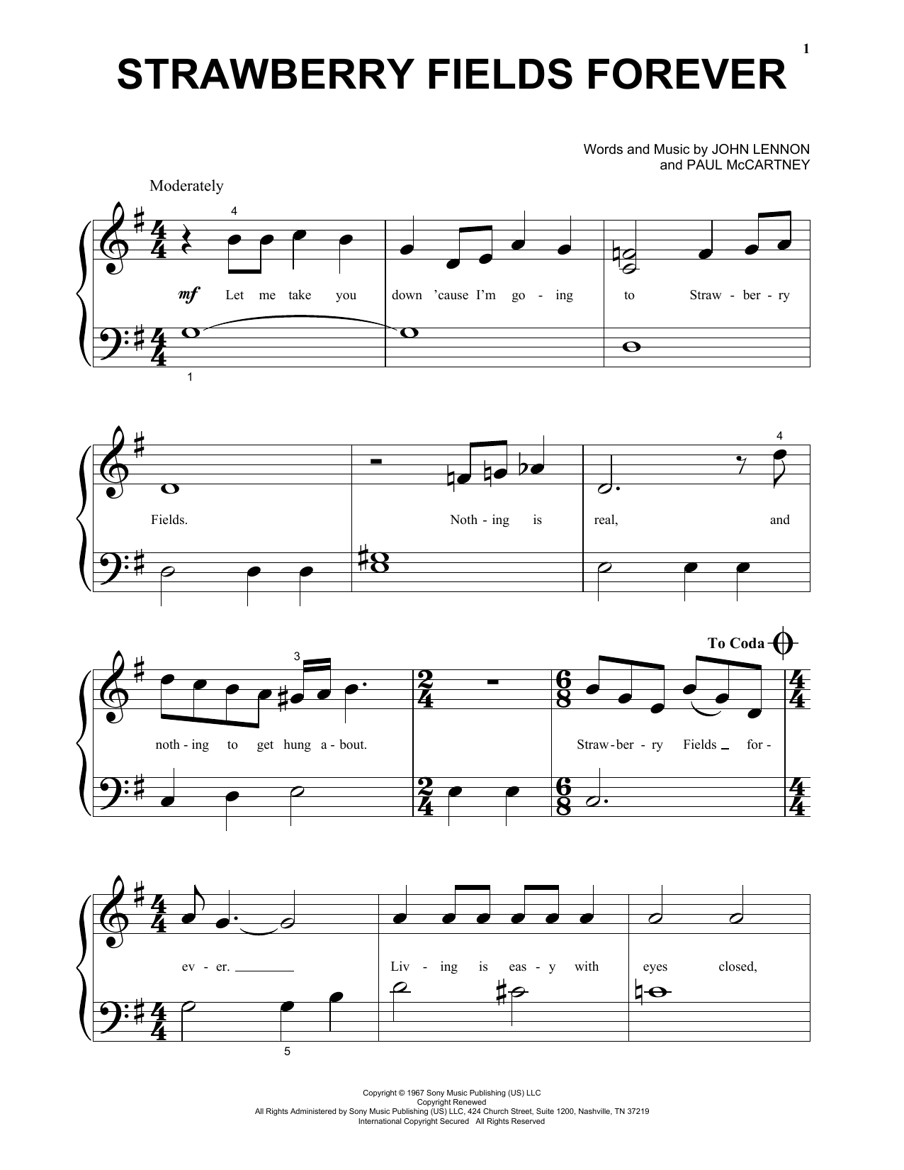 Product gallery: Page 1 of 1 Strawberry Fields Forever, The Beatles