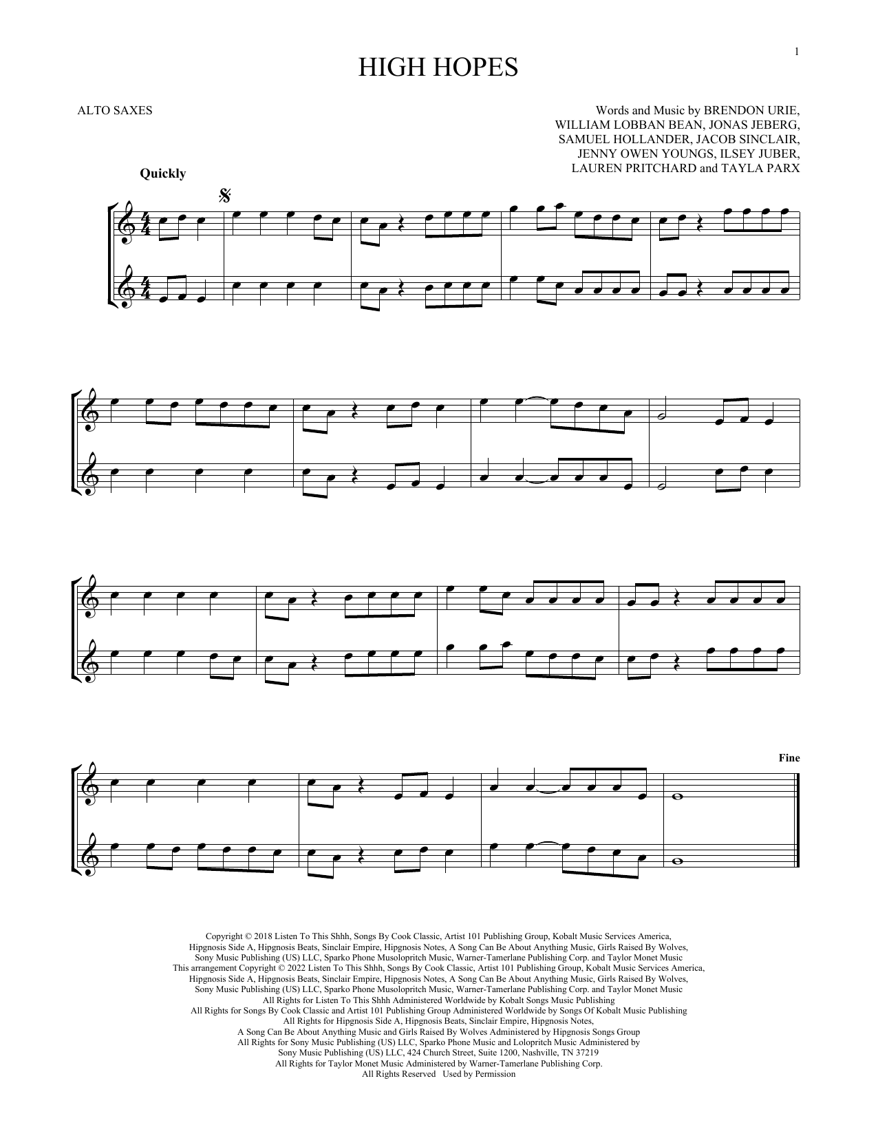 Product gallery: Page 1 of 1 High Hopes, Panic! At The Disco