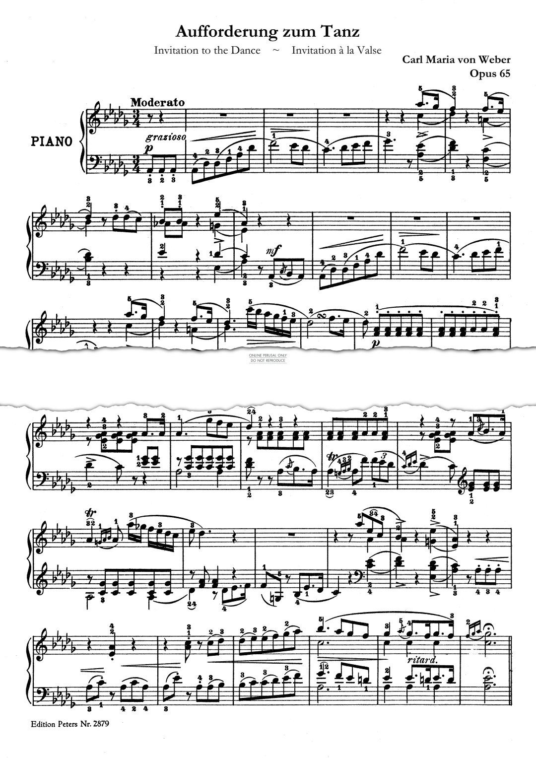 Product gallery: Page 1 of 1 Invitation to the Dance Op.65, Carl Maria von Weber