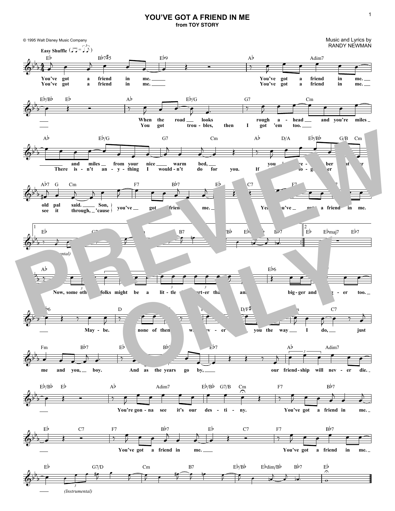 Produktbild zu: You've Got A Friend In Me (from Toy Story)