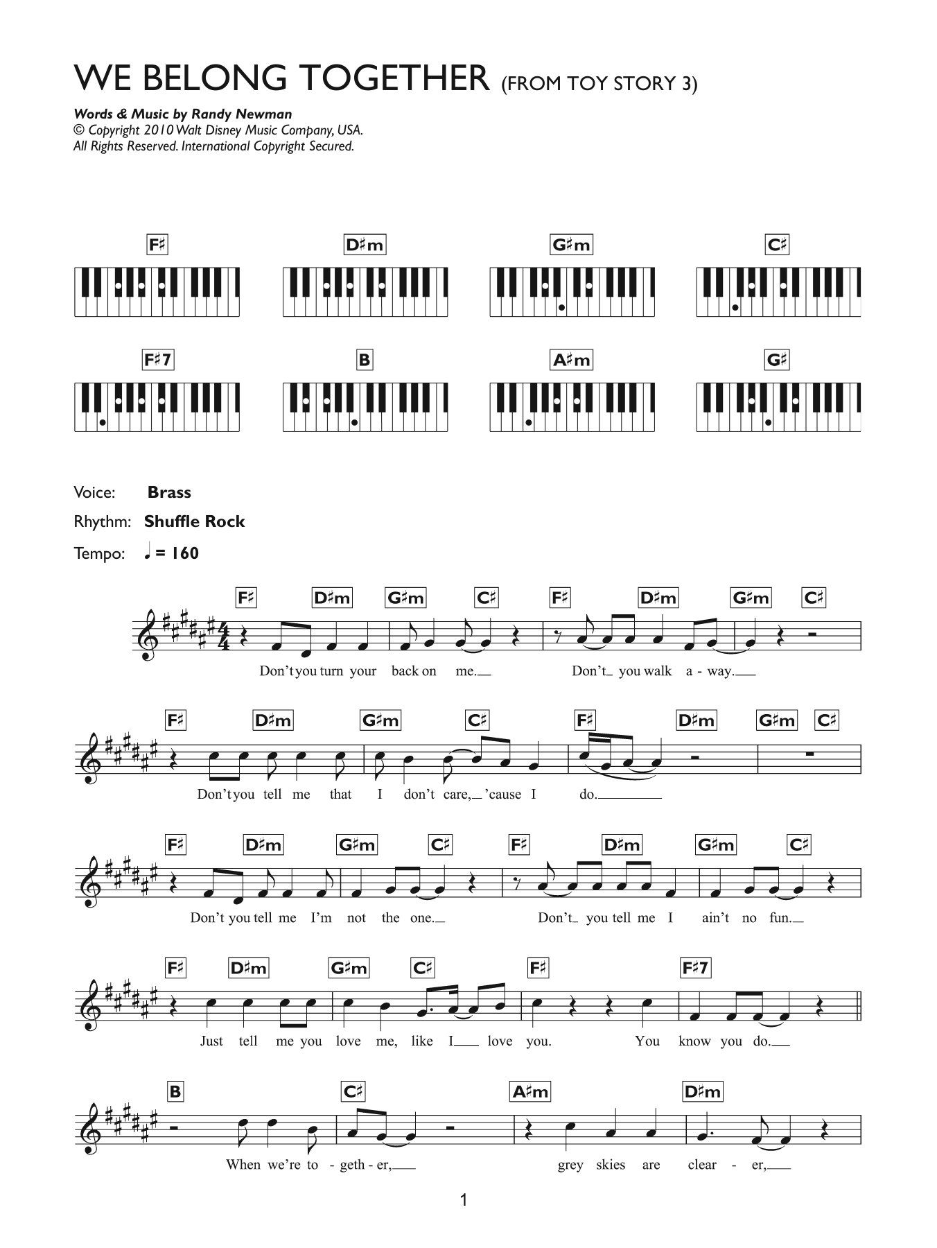 Produktbild zu: We Belong Together (from Toy Story 3)