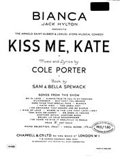 cover: Bianca (from 'Kiss Me Kate'), Cole Porter