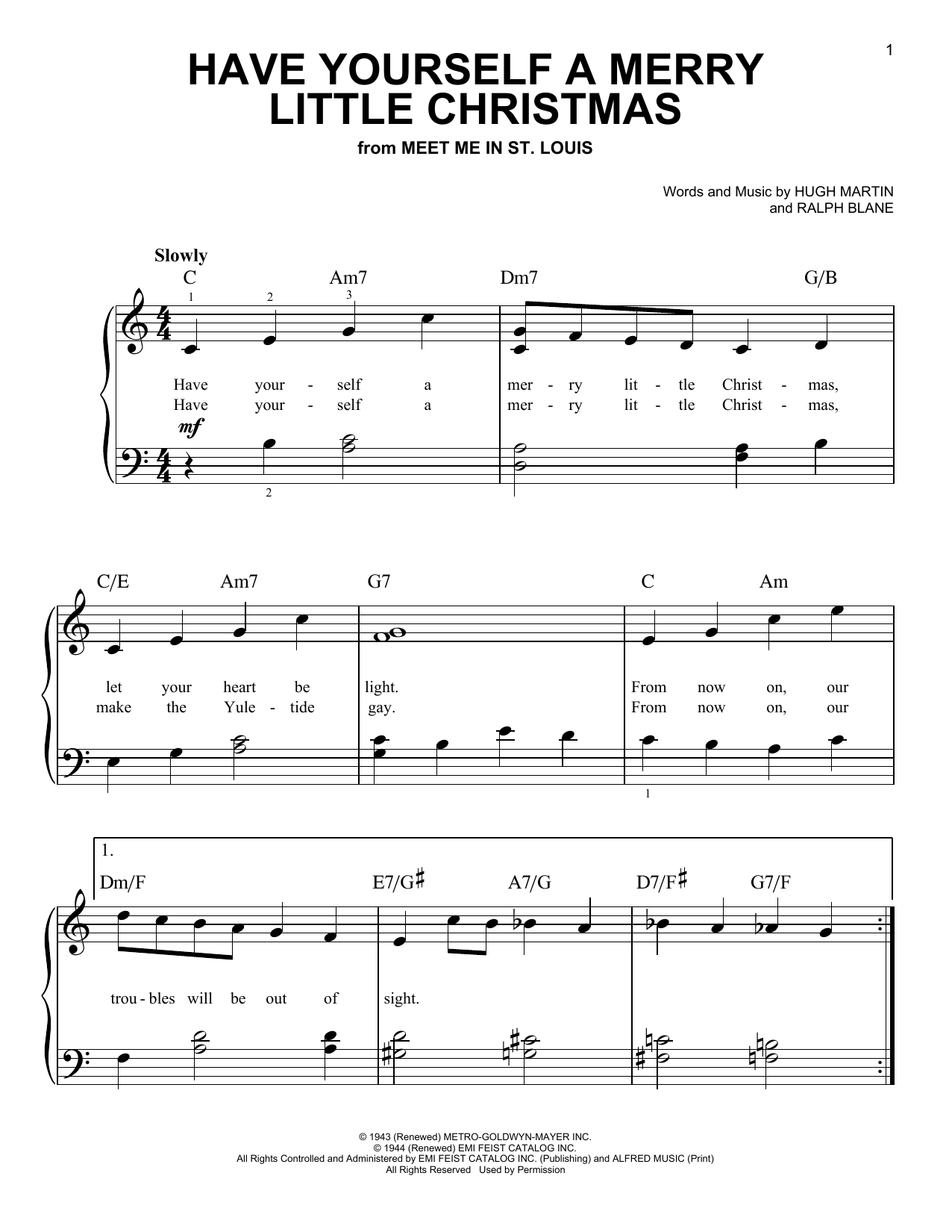 Produktgalerie: Seite 1 von 1 Have Yourself A Merry Little Christmas, Frank Sinatra, Klavier