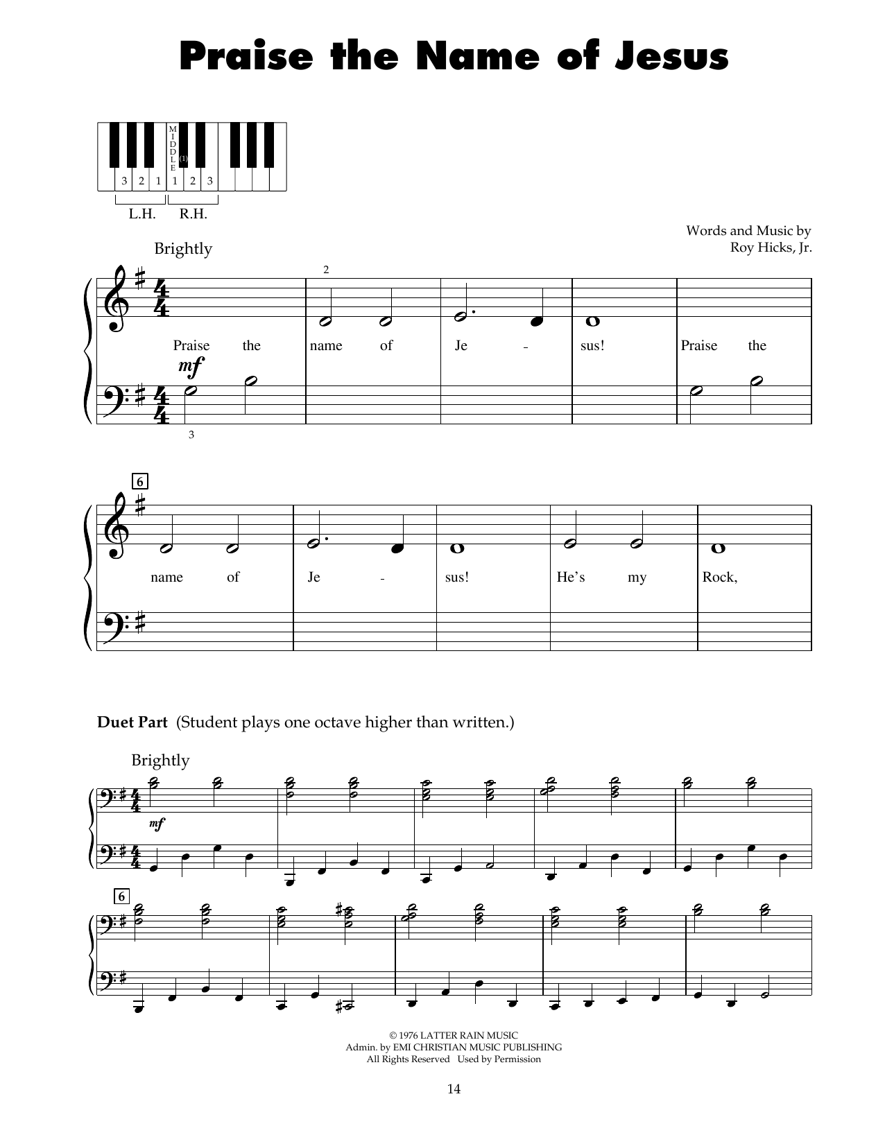 Produktgalerie: Seite 1 von 1 Praise The Name Of Jesus, Roy Hicks, Jr., Klavier
