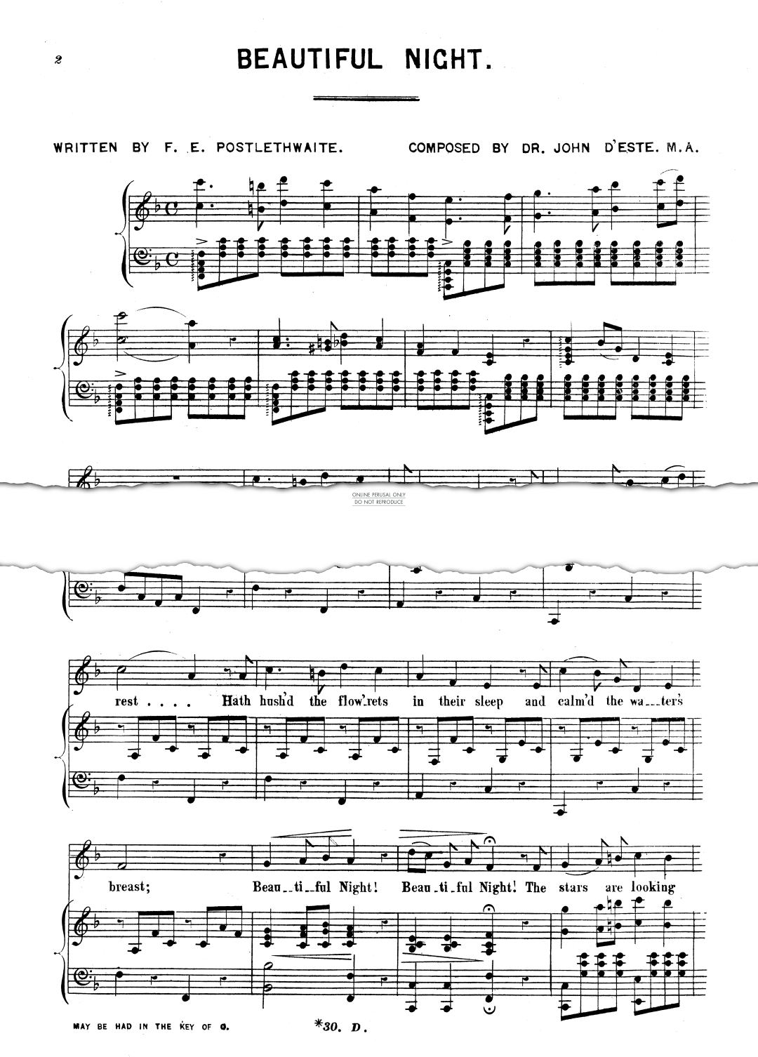 Produktgalerie: Seite 1 von 1 Beautiful Night, Beautiful Night, John D'Este, Gesang, Klavier