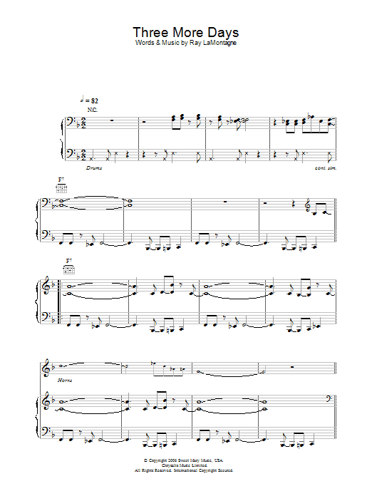 Produktgalerie: Seite 1 von 1 Three More Days, Ray LaMontagne, Gesang, Gitarre, Klavier