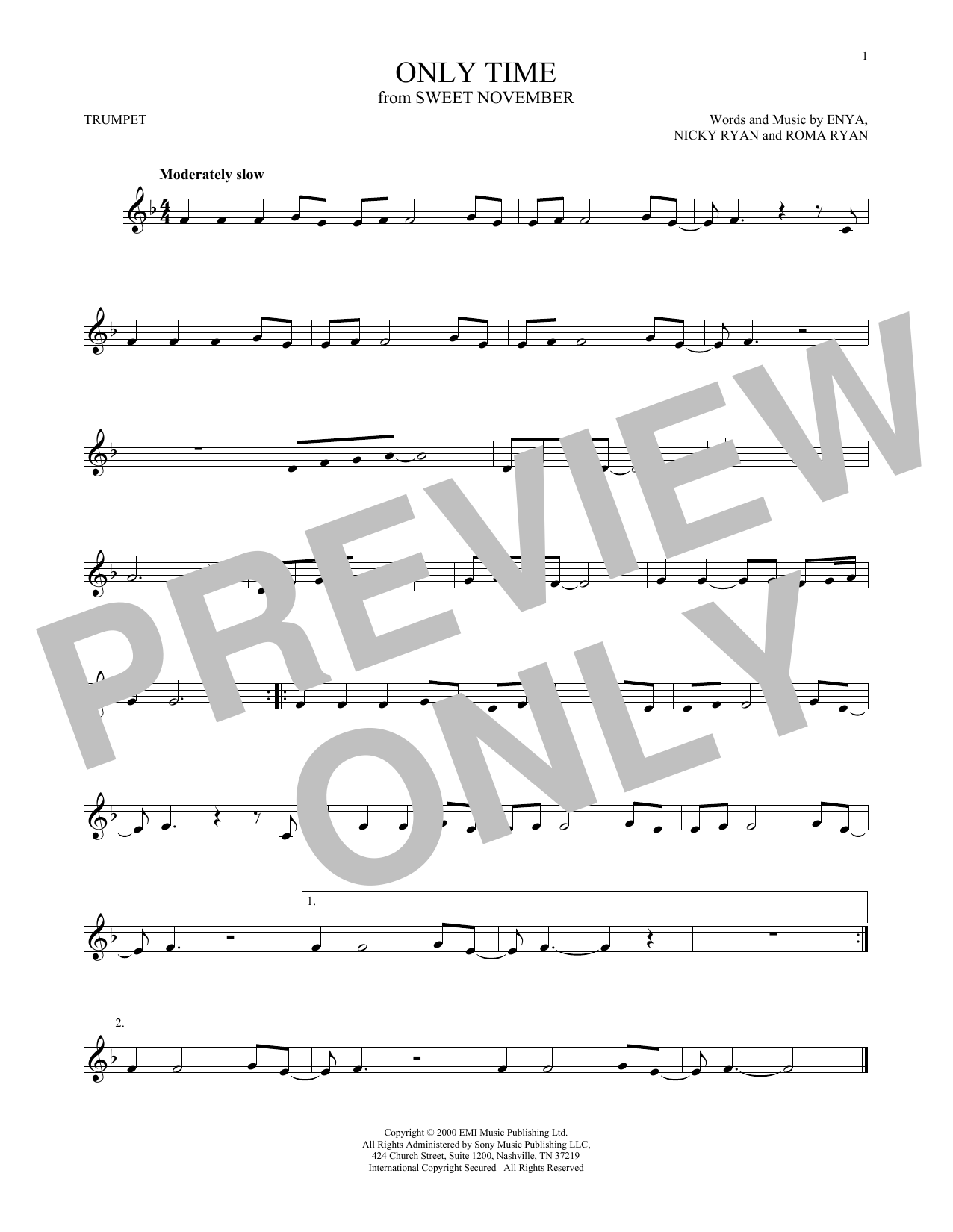 Produktgalerie: Seite 1 von 1 Only Time, Enya, Trompete