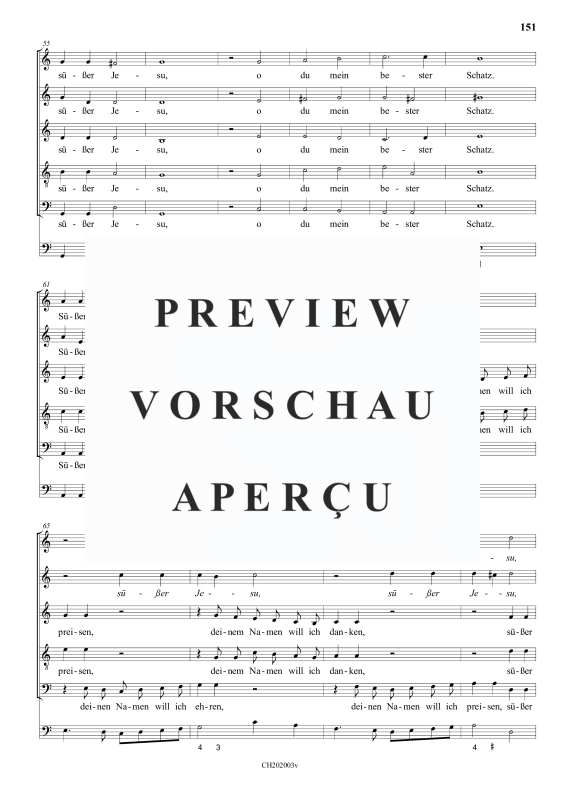 gallery: Süßer Jesu, meine Freude , , (Gemischter Chor 5-stimmig)
