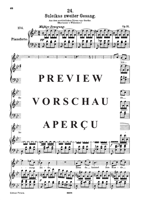 Product gallery: Page 2 of 8 Suleika II, D.717 Ach, um deine feuchten Schwingen, , High Voice and Piano