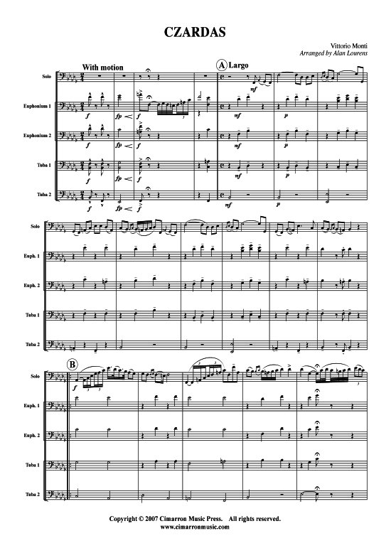 gallery: Czardas , , (Bariton/Pos + Tuba-Quartett)