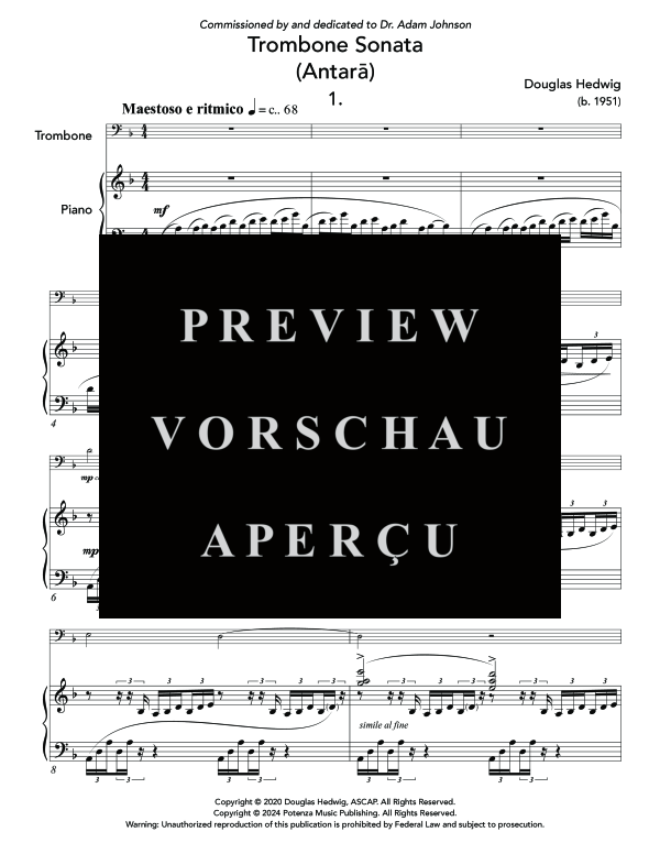Product gallery: Page 5 of 11 Trombone Sonata (Antarä), , (trombone and piano)