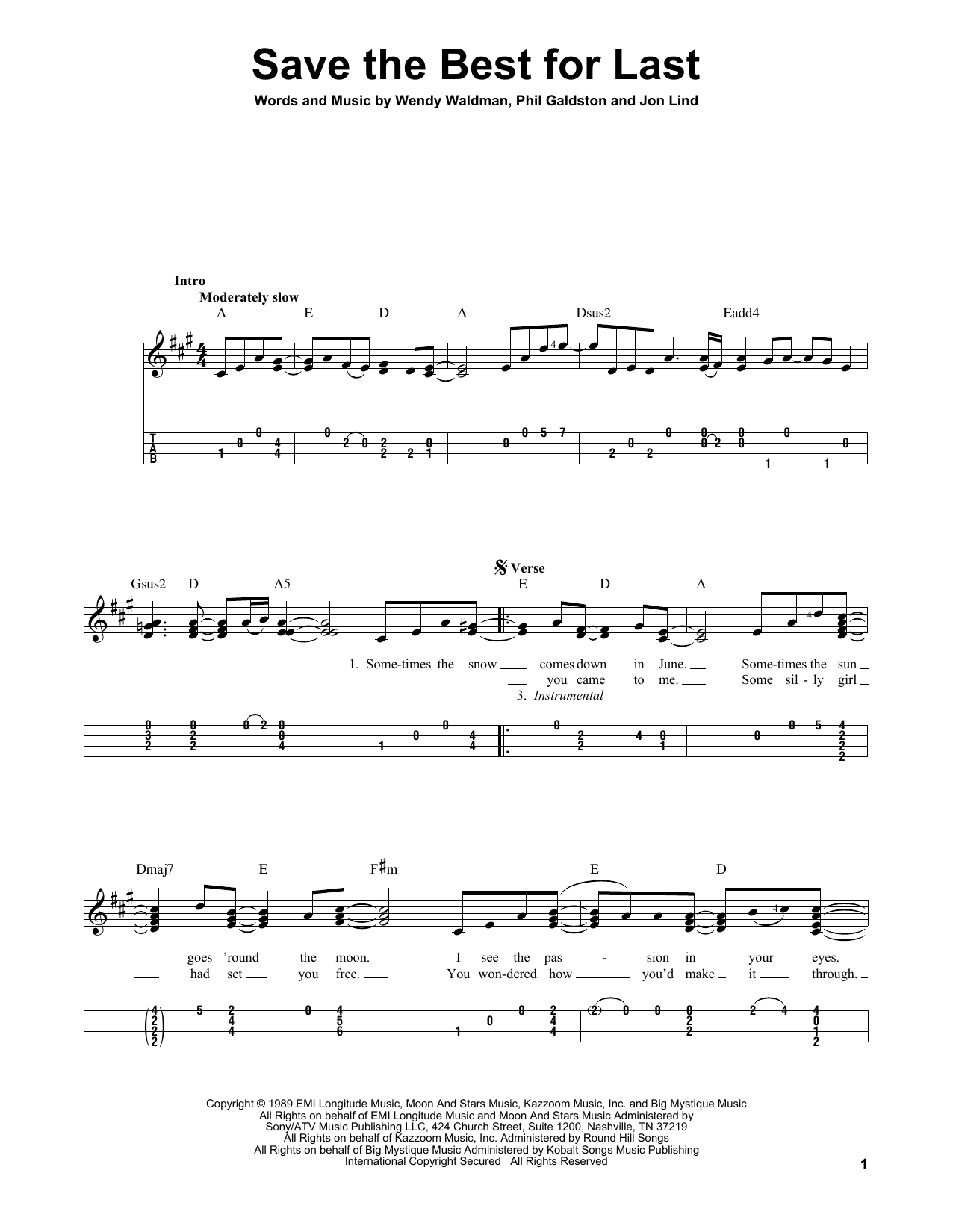 Produktgalerie: Seite 1 von 1 Save The Best For Last, Vanessa Williams, Ukulele