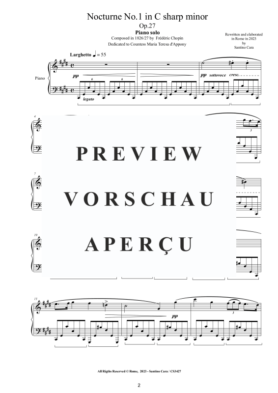 Produktgalerie: Seite 3 von 8 Nocturne Nr. 1 Cis-Moll Op. 27, , Klavier Solo