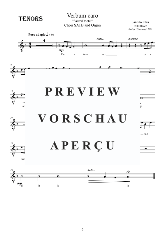 Produktgalerie: Seite 7 von 8 Verbum caro - Motette, , Gemischter Chor und Orgel