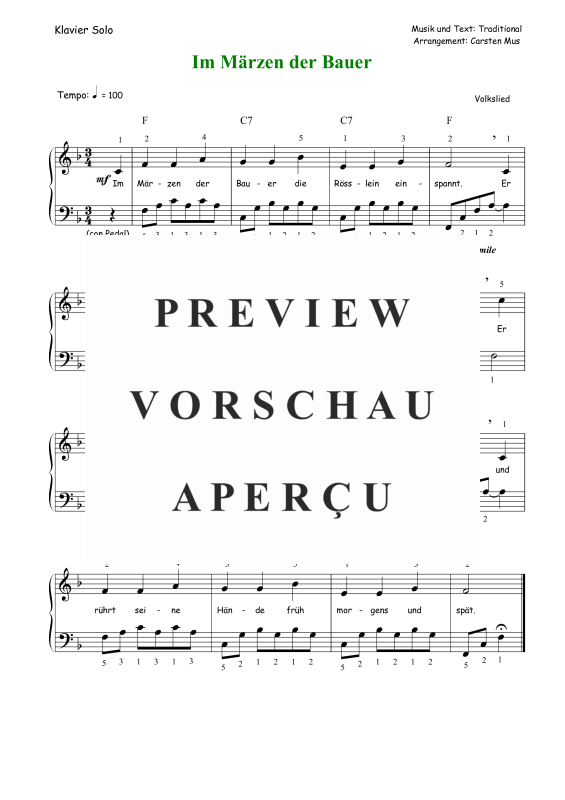 Product picture to: Im Märzen der BauerTraditional