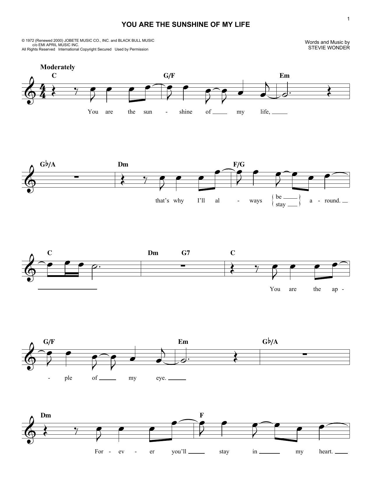 Produktgalerie: Seite 1 von 1 You Are The Sunshine Of My Life, Stevie Wonder