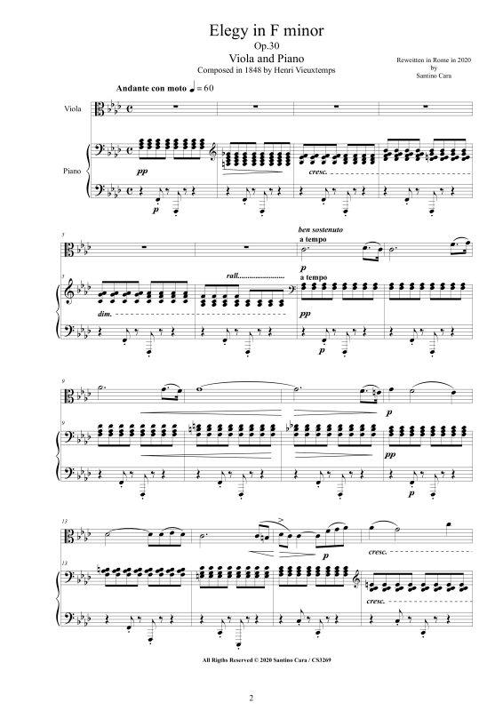Product picture to: Elegy in F-Moll Op.30Henri Vieuxtemps