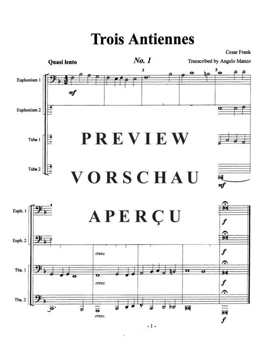 Product gallery: Page 3 of 10 Trois Antiennes , , (Tuba Quartett EETT)