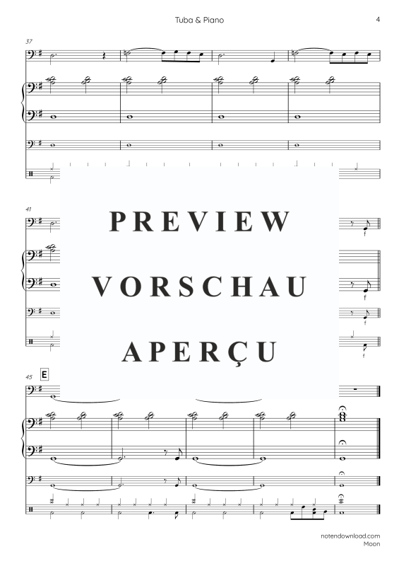 Produktgalerie: Seite 9 von 11 Moon, , Tuba und Klavier - E-Bass und Drum Set optional