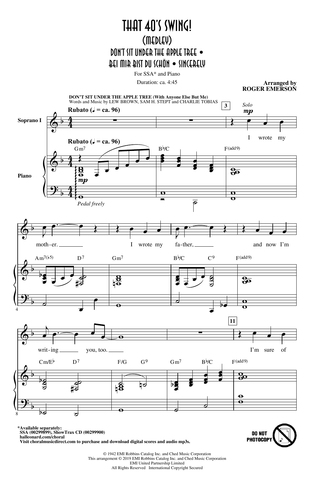 Produktgalerie: Seite 1 von 1 That 40's Swing! (Medley), Roger Emerson, Chor