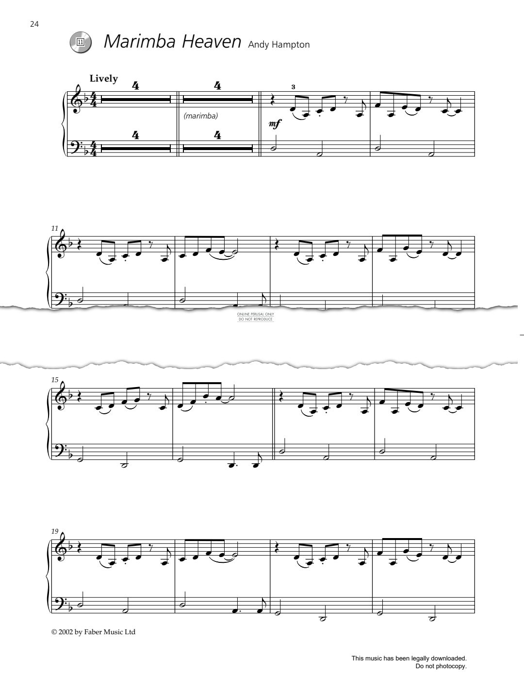 Produktgalerie: Seite 1 von 1 Marimba Heaven, Andy Hampton, Klavier