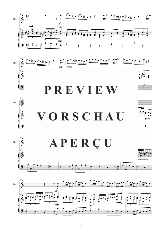 Produktgalerie: Seite 5 von 11 Oboe Concerto No.5 in C-Dur Op.9, , Oboe und Cembalo/Klavier