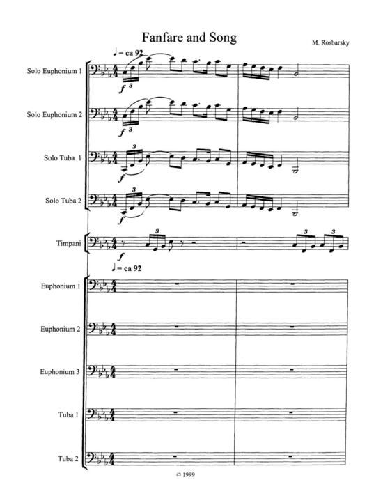 Produktbild zu: Fanfare and Song Michael Rosbarsky