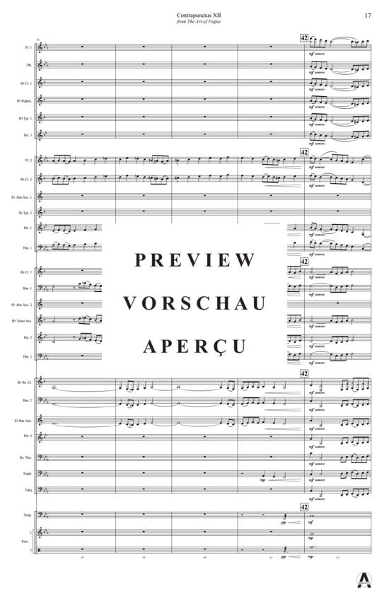 Produktgalerie: Seite 20 von 21 Contrapunctus 12 aus Kunst der Fuge , , (Concert Band)