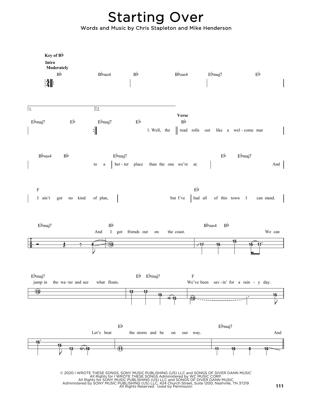 Produktgalerie: Seite 1 von 1 Starting Over, Chris Stapleton, E-Bass, Gitarre