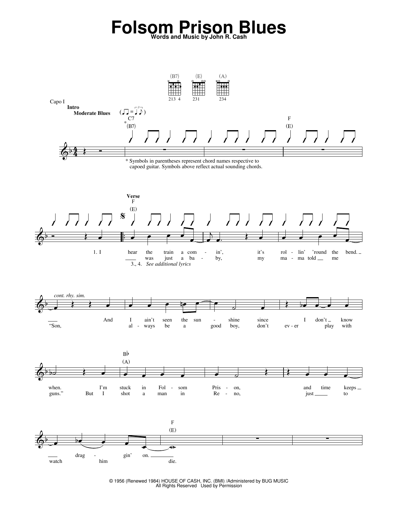 Product gallery: Page 1 of 1 Folsom Prison Blues, Johnny Cash