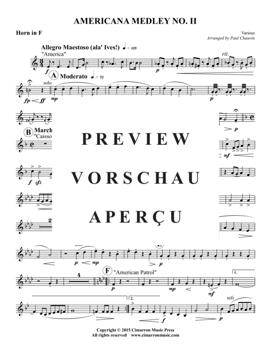 Produktgalerie: Seite 13 von 18 Americana Medley II , , (Blechbläserquintett)