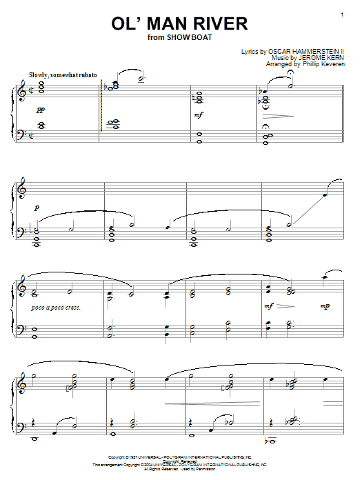 Product picture to: Ol' Man River (arr. Phillip Keveren)