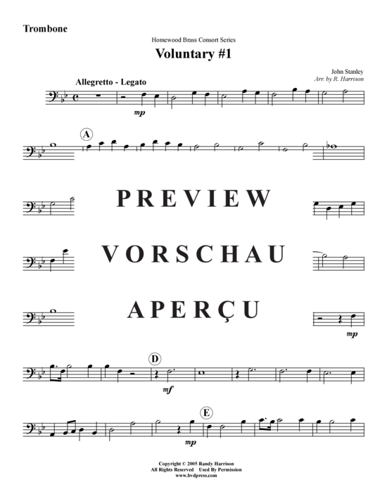 Produktgalerie: Seite 8 von 13 Voluntary Nr. 1 , , (Blechbläserquintett)