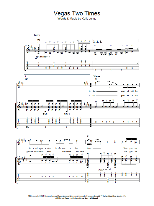 Produktgalerie: Seite 1 von 1 Vegas Two Times, Stereophonics, Gitarre