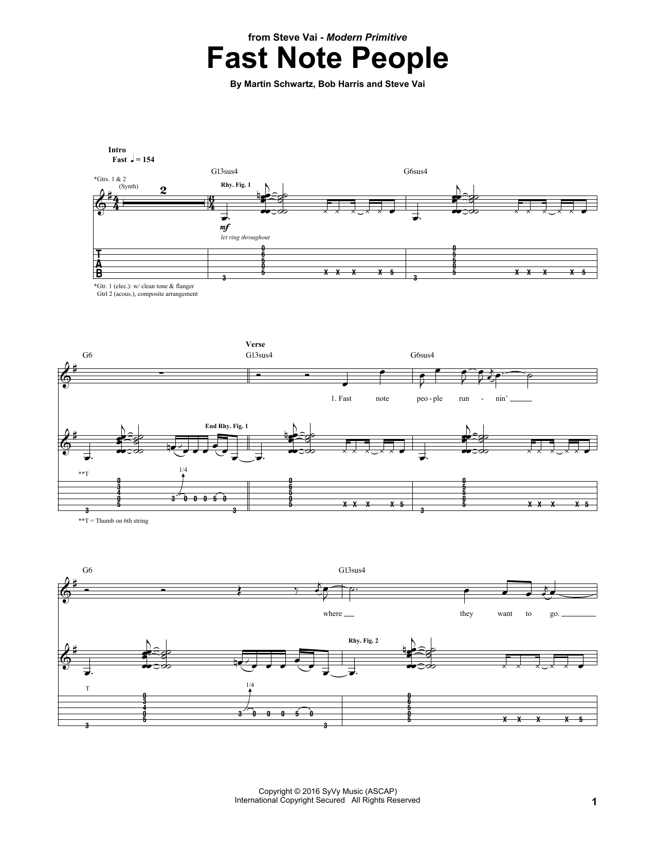 Product gallery: Page 1 of 1 Fast Note People, Steve Vai