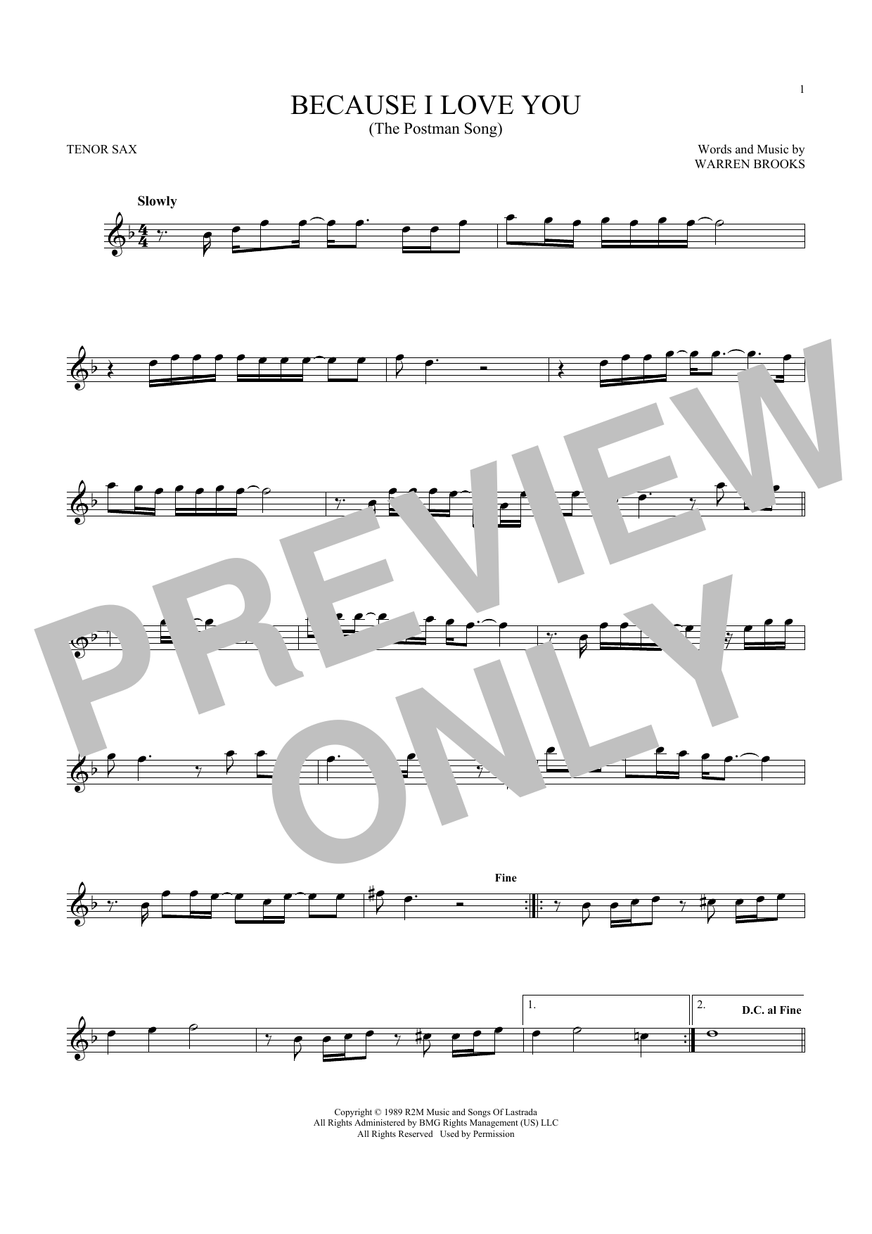 Product gallery: Page 1 of 1 Because I Love You (The Postman Song), Stevie B