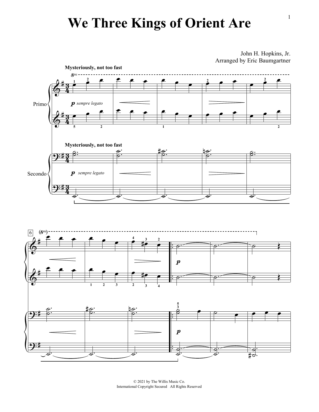 Product picture to: We Three Kings Of Orient Are (arr. Eric Baumgartner)