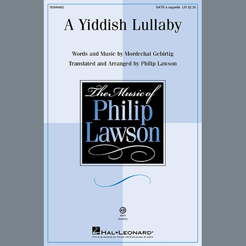 cover: A Yiddish Lullaby (arr. Philip Lawson), Mordechai Gebirtig