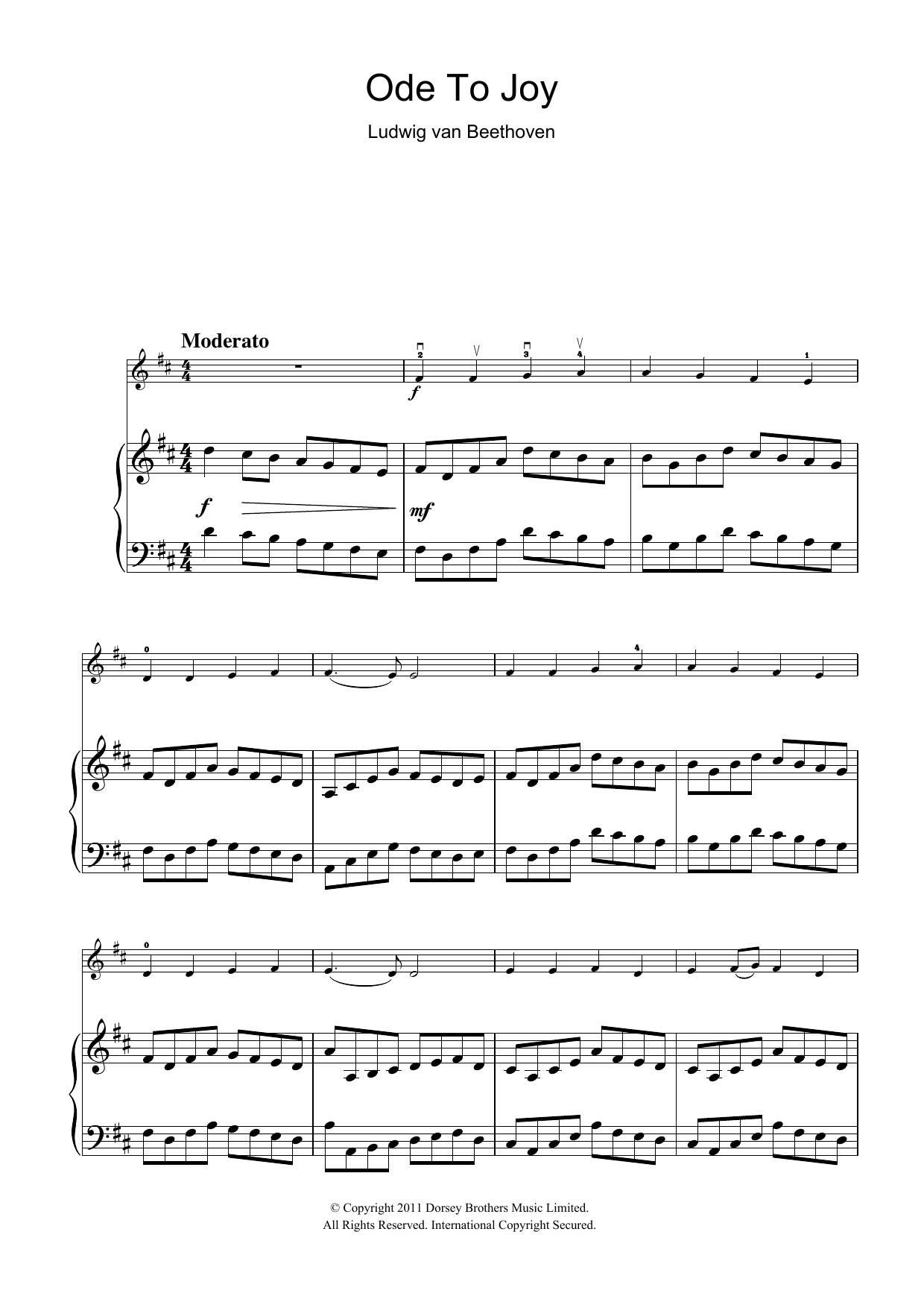 Product gallery: Page 1 of 1 Ode To Joy from Symphony No. 9, Fourth Movement, Ludwig Van Beethoven