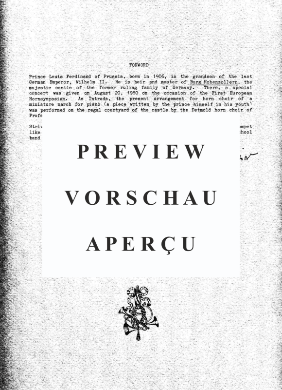 Product gallery: Page 3 of 11 Der "Prinz Louis Ferdinand von Preussen" Marsch, , Horn Quintet